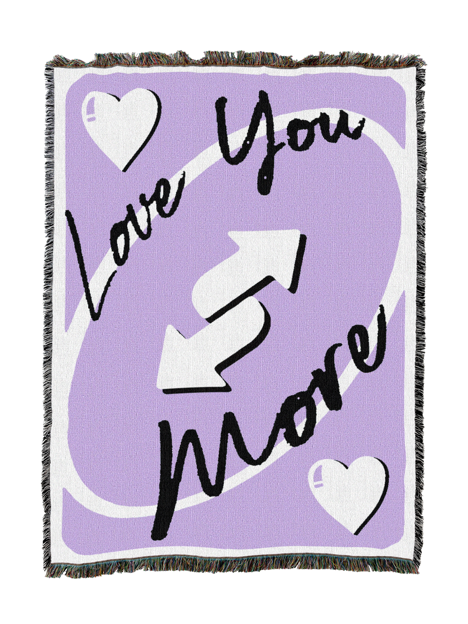 Love You More Purple Blanket