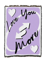 Love You More Purple Blanket
