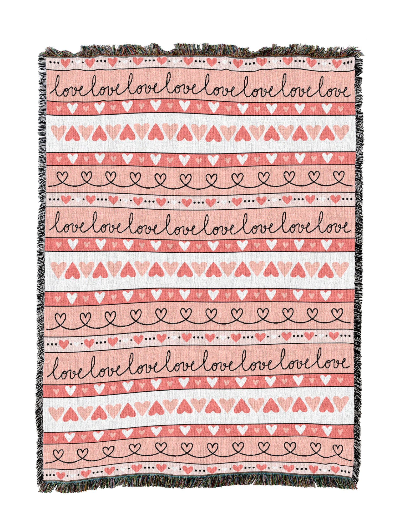 Pattern Of Love Woven Blanket