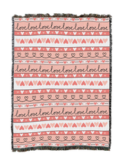 Pattern Of Love Woven Blanket