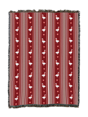 Goose Hearts Red Blanket
