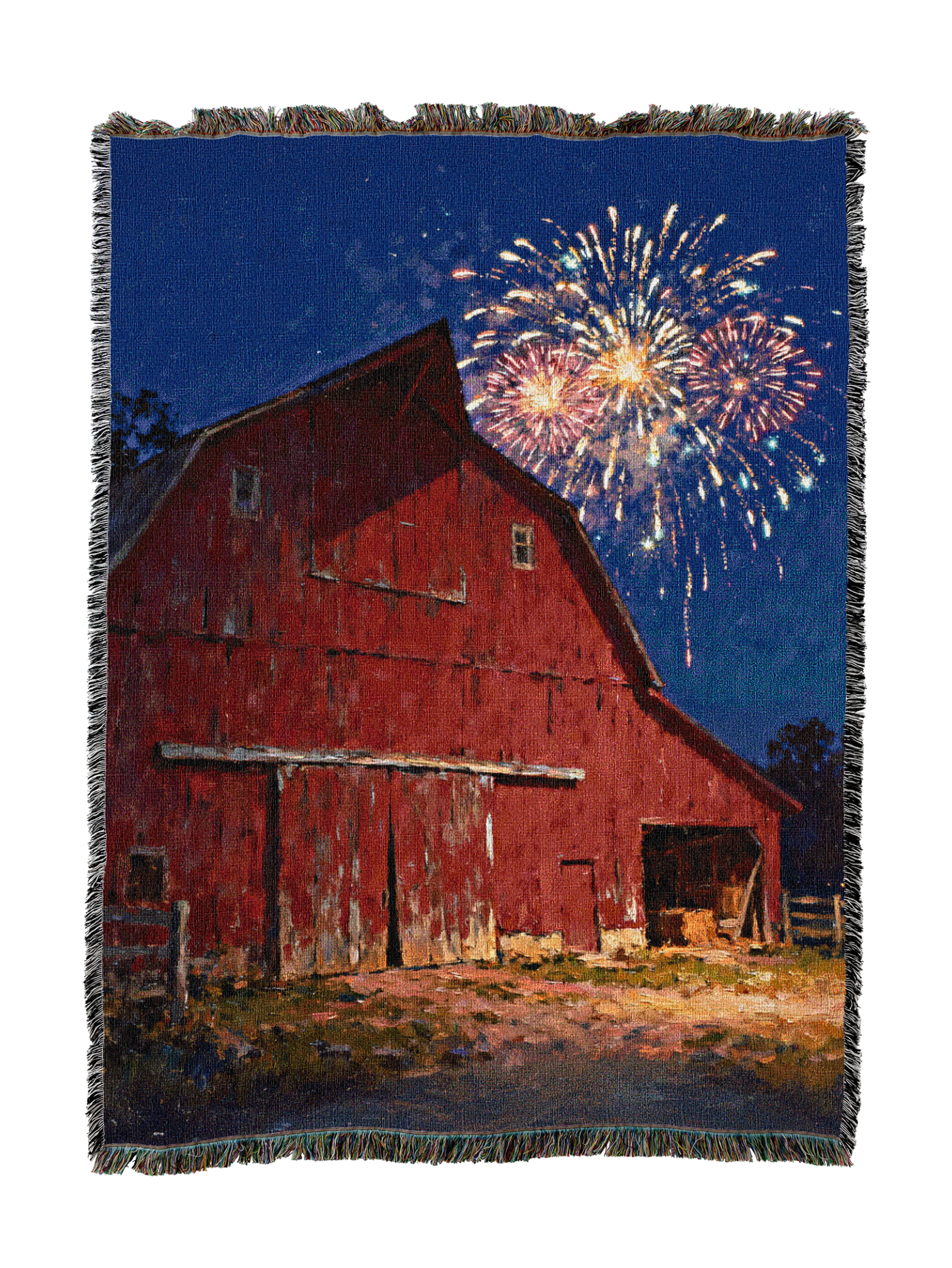 Barn Fireworks Blanket