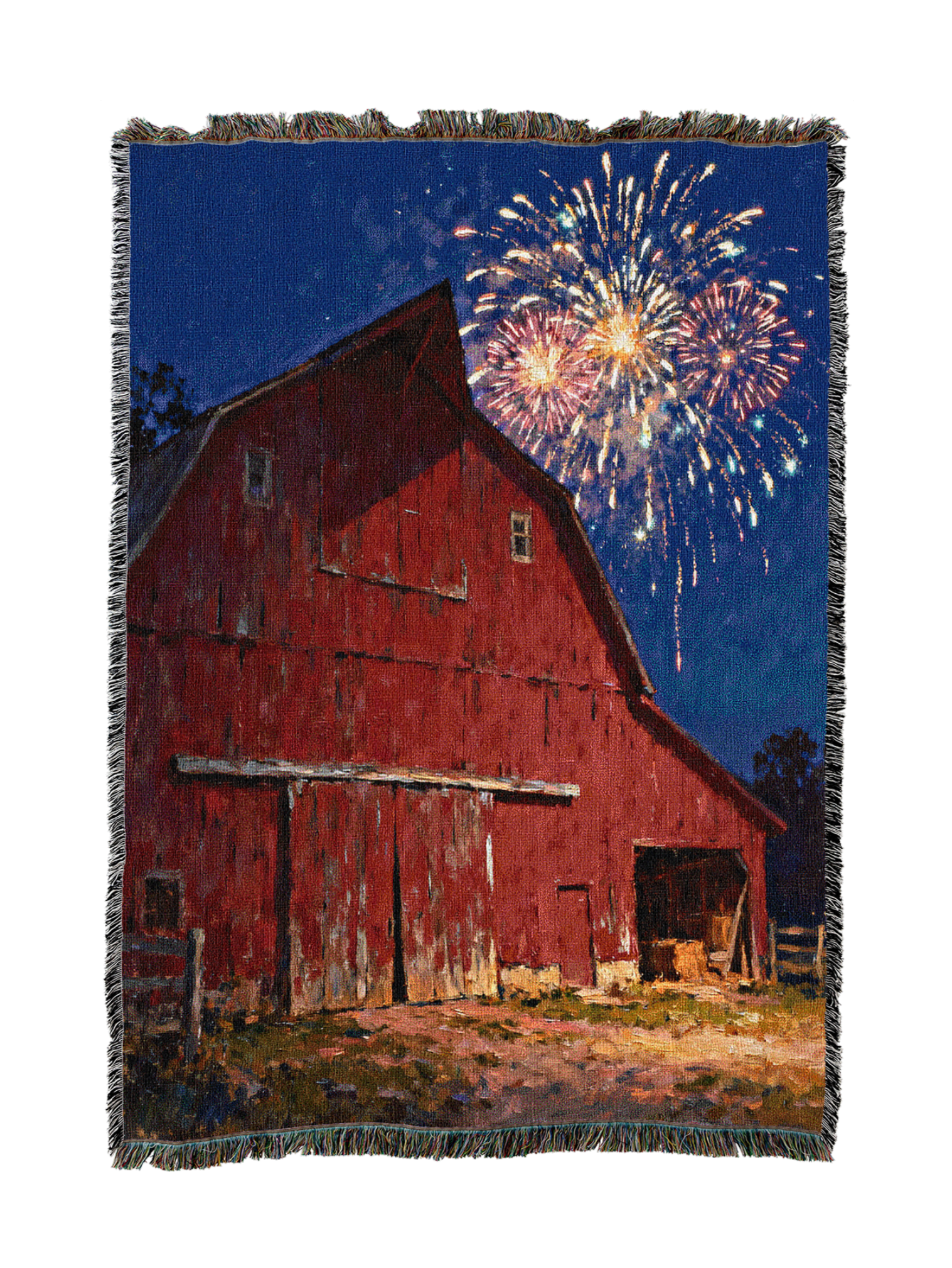 Barn Fireworks Blanket