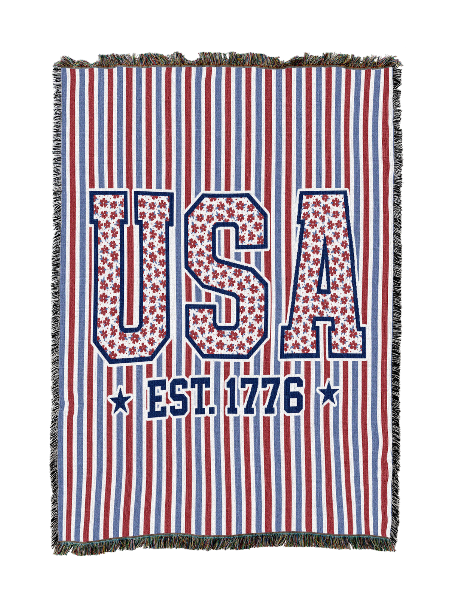 Floral Stripes Blanket