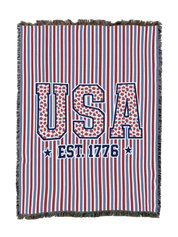 Floral Stripes Blanket