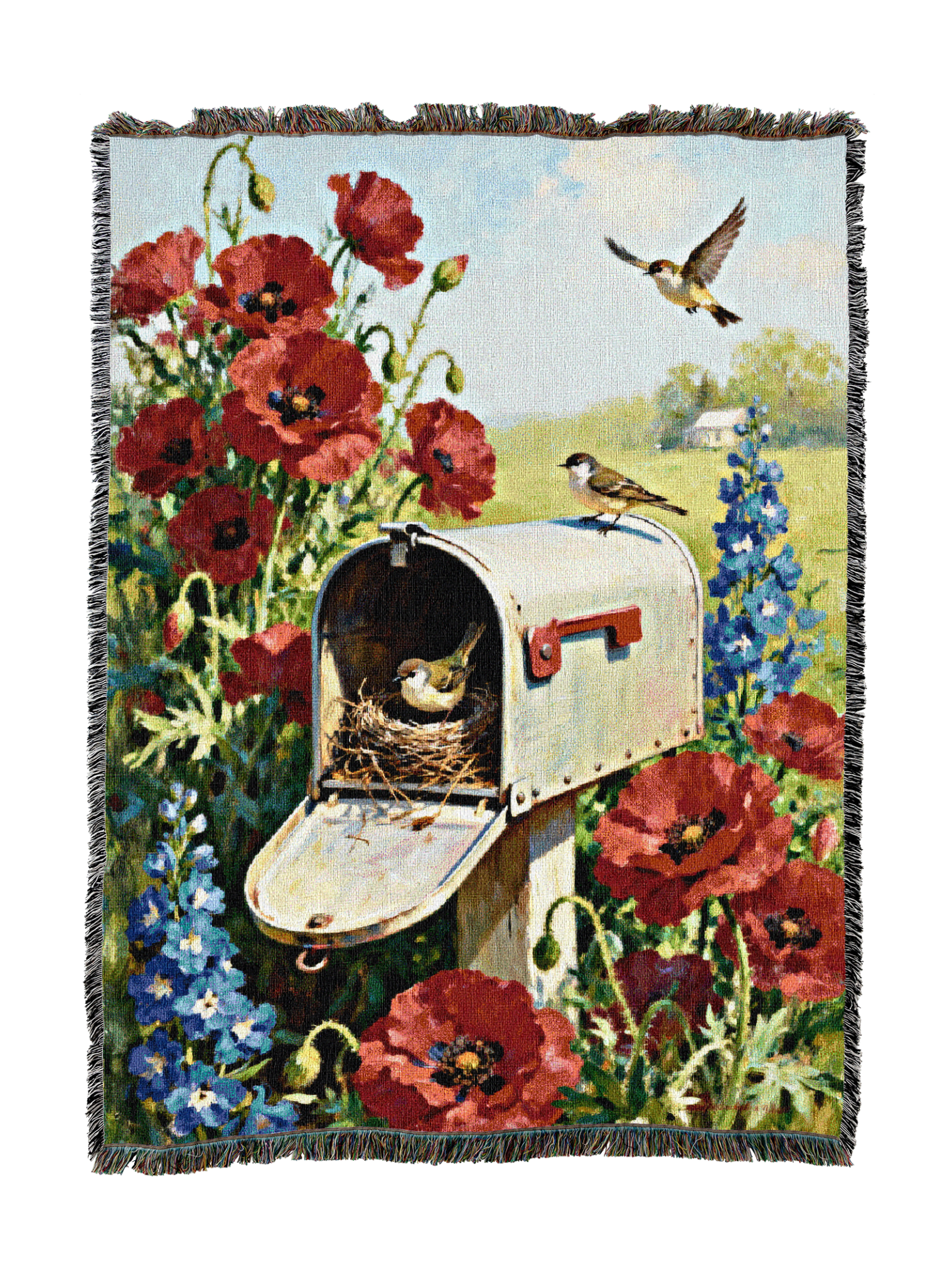 Home Sweet Home Birds Blanket