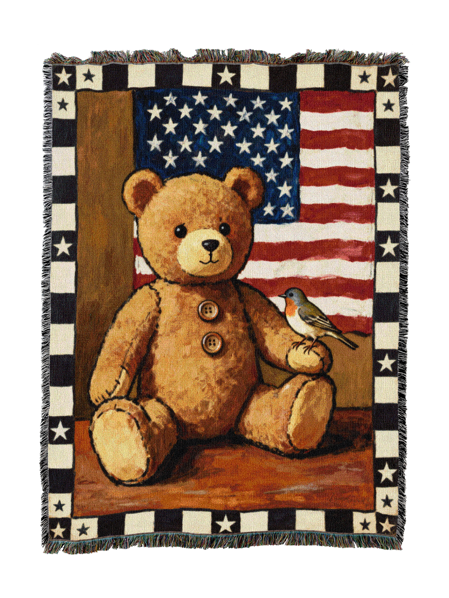 Patriotic Teddy Blanket