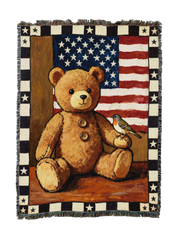 Patriotic Teddy Blanket