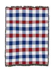 Red White And Plaid Blanket