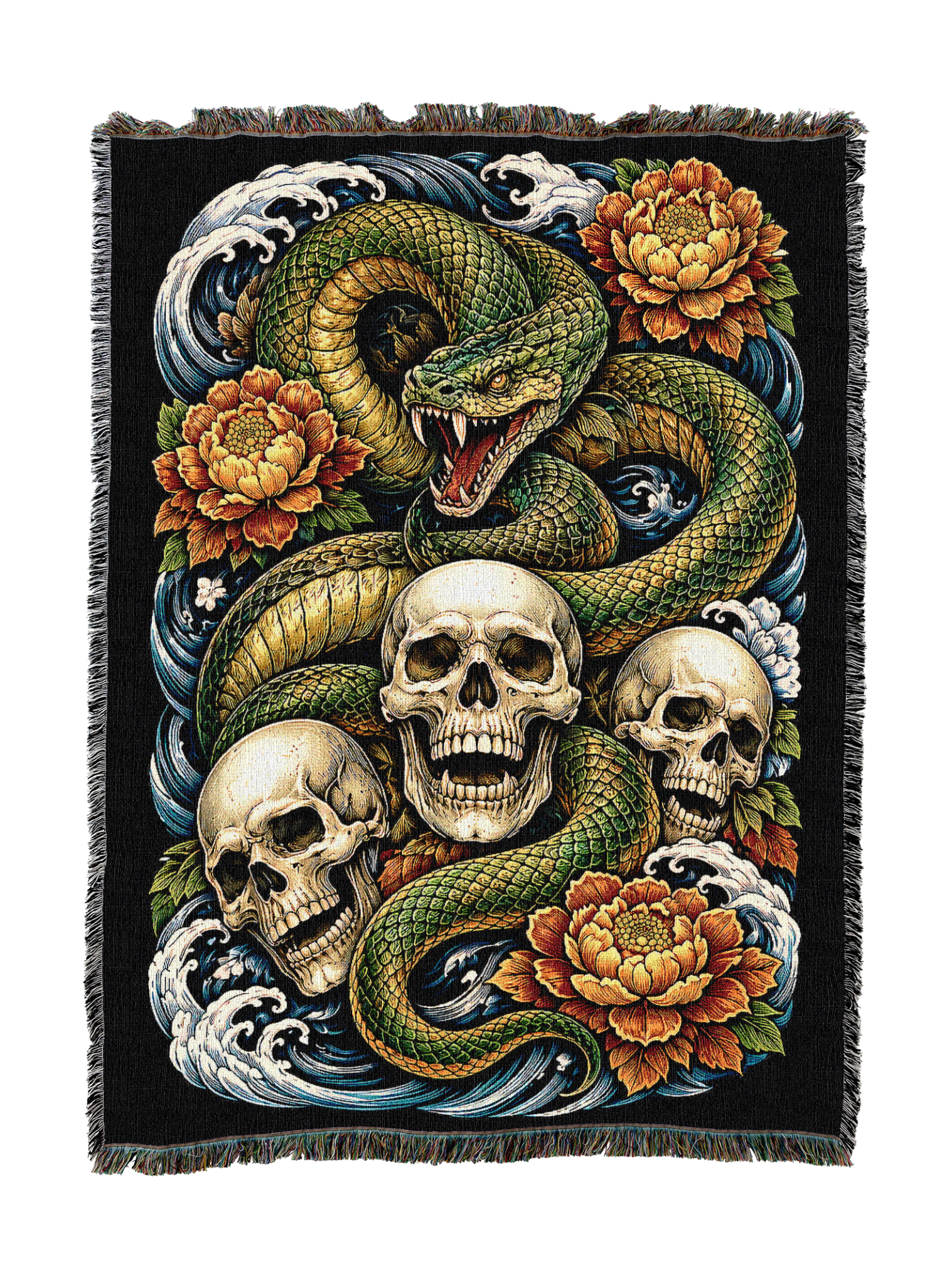 Irezumi Serpent Blanket