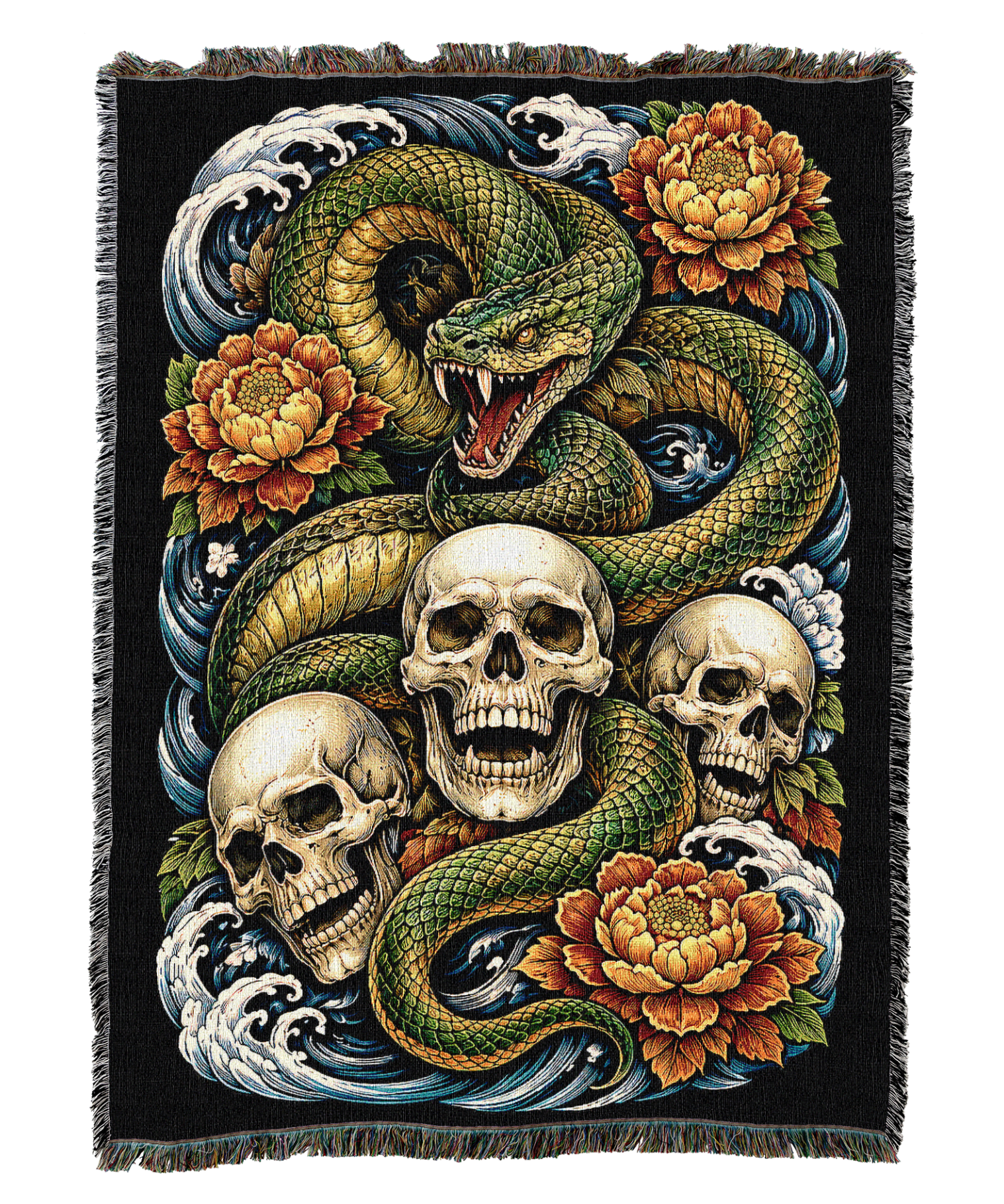 Irezumi Serpent Blanket