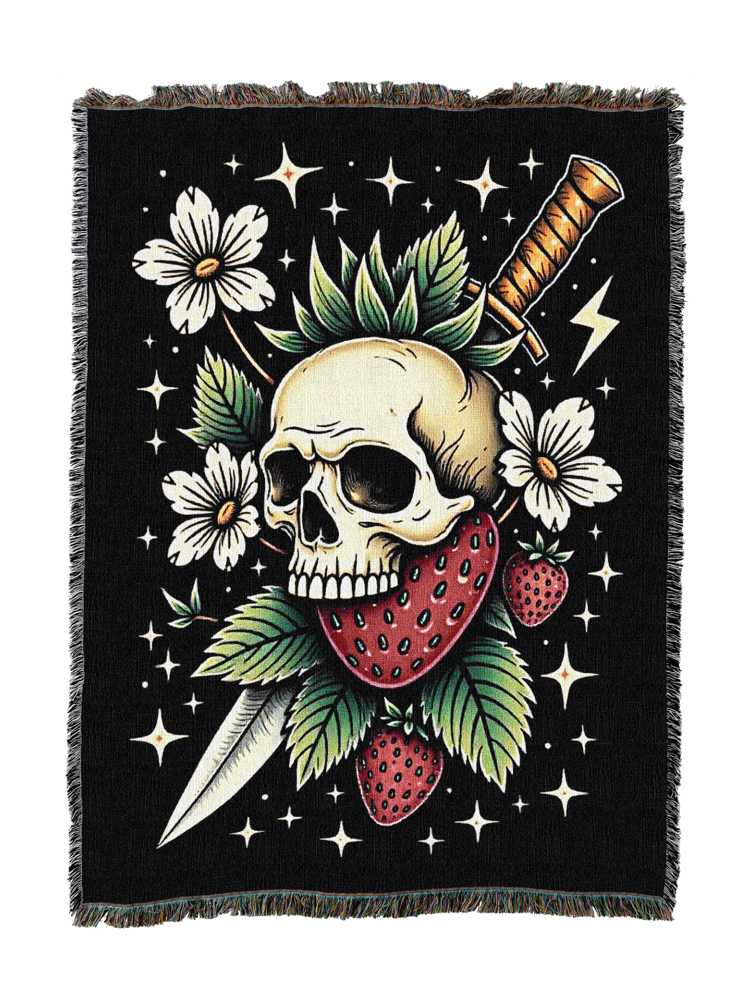 Strawberry Skull Blanket
