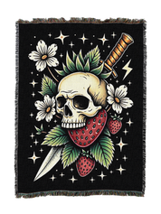 Strawberry Skull Blanket