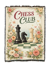 Floral Chess Club Blanket
