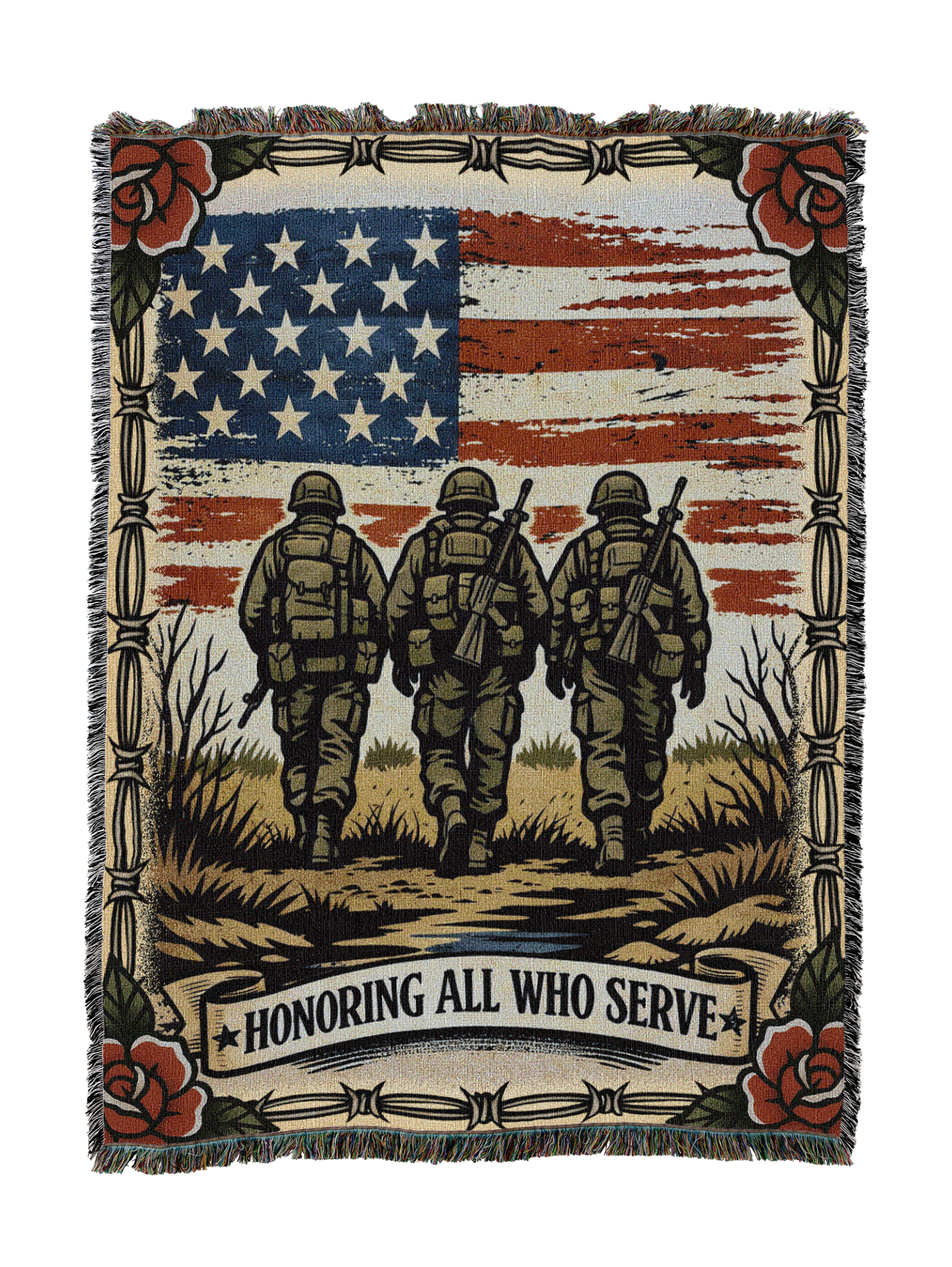 All Who Served Tattoo Blanket
