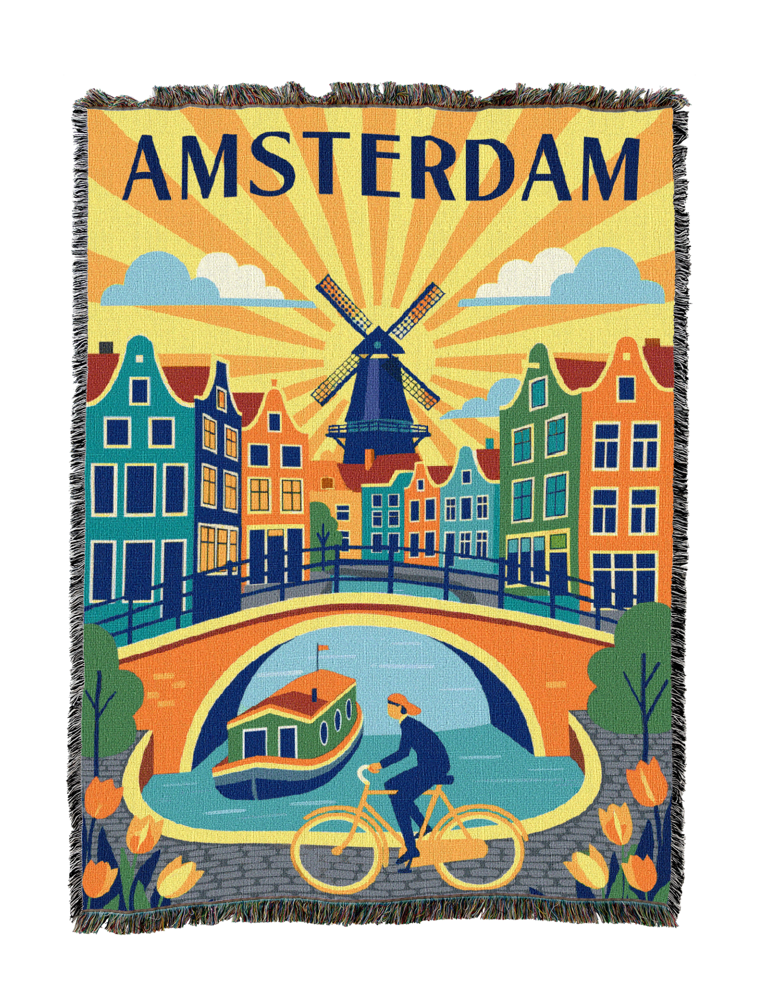 Amsterdam Travel Blanket
