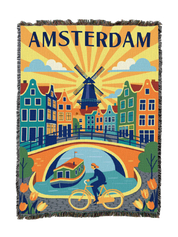 Amsterdam Travel Blanket
