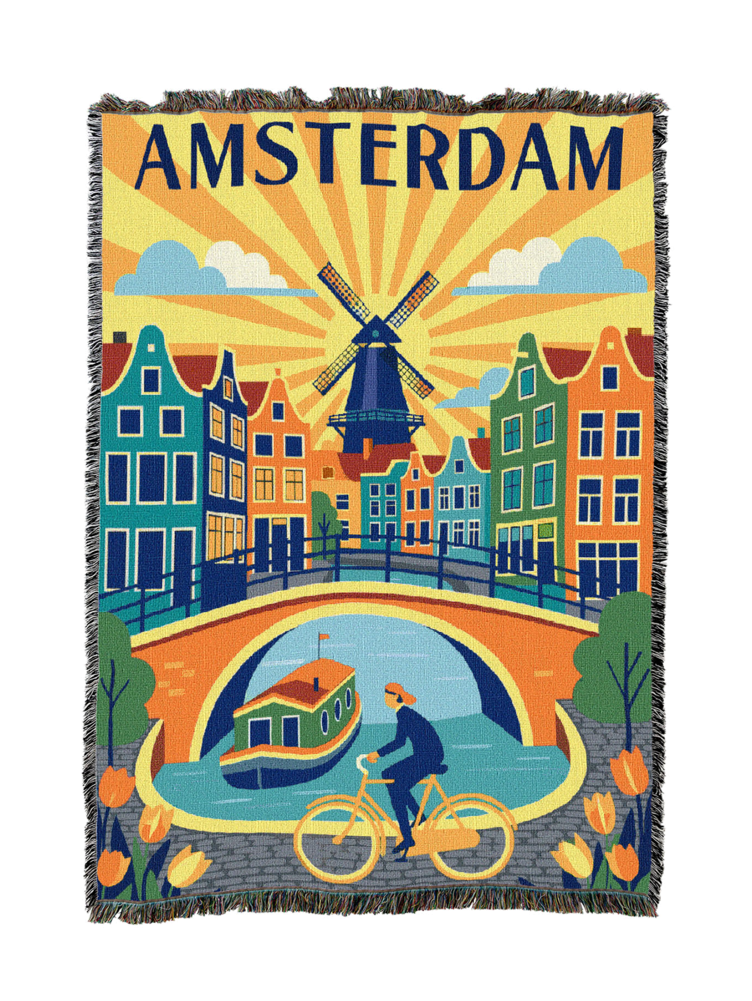 Amsterdam Travel Blanket