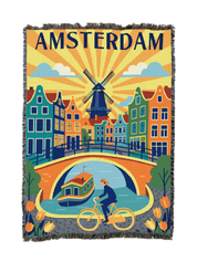 Amsterdam Travel Blanket