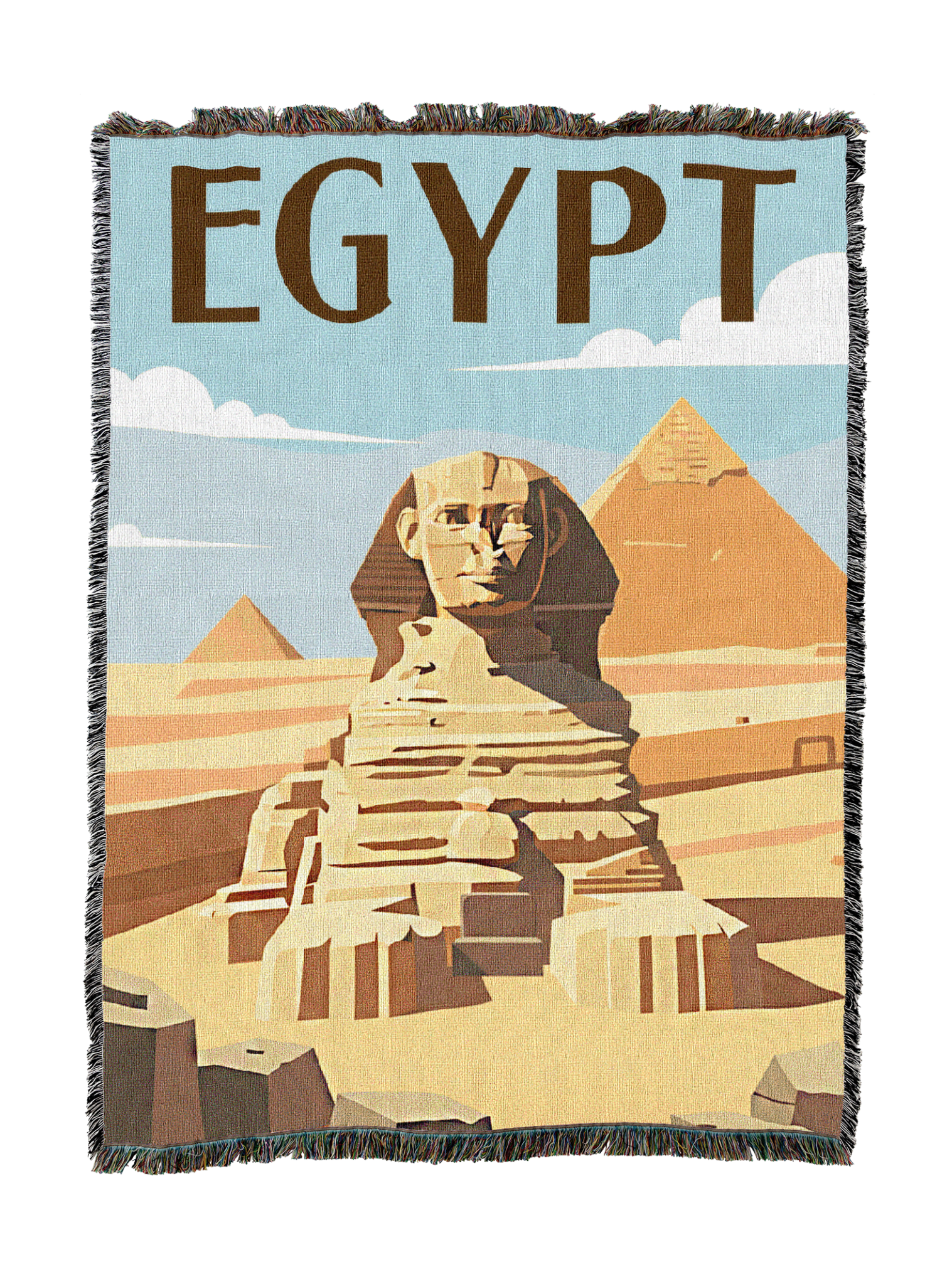 Egypt Travel Blanket