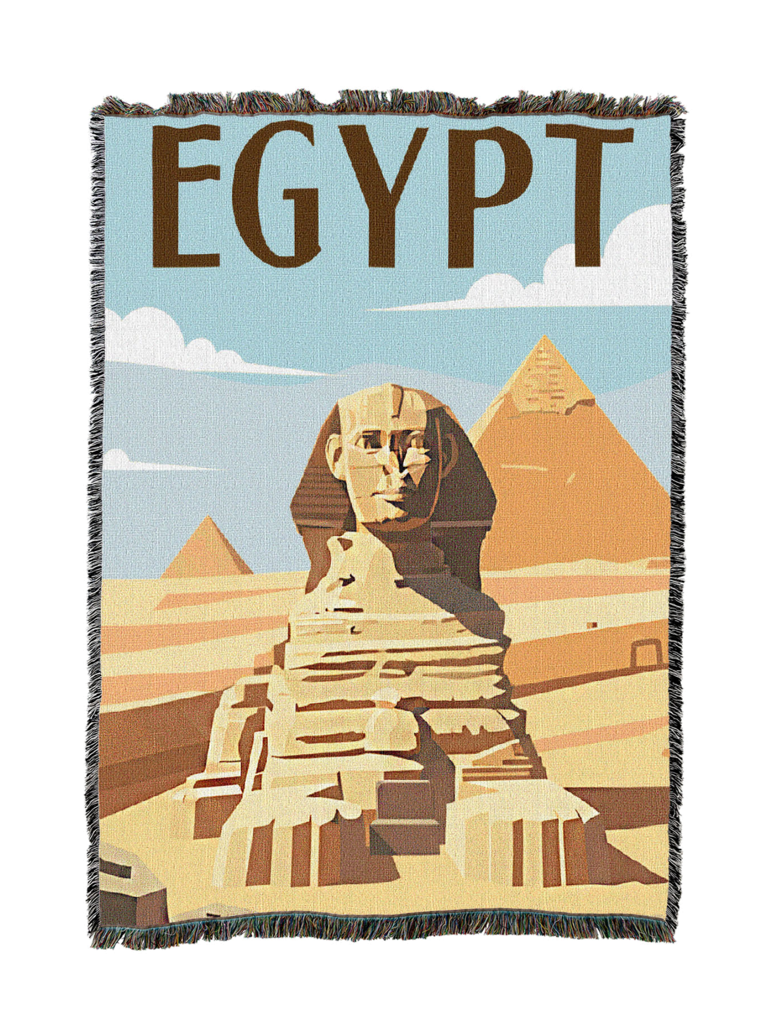 Egypt Travel Blanket