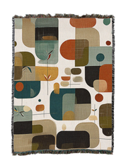 Abstract Linen Shapes Blanket