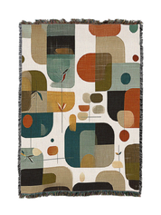 Abstract Linen Shapes Blanket
