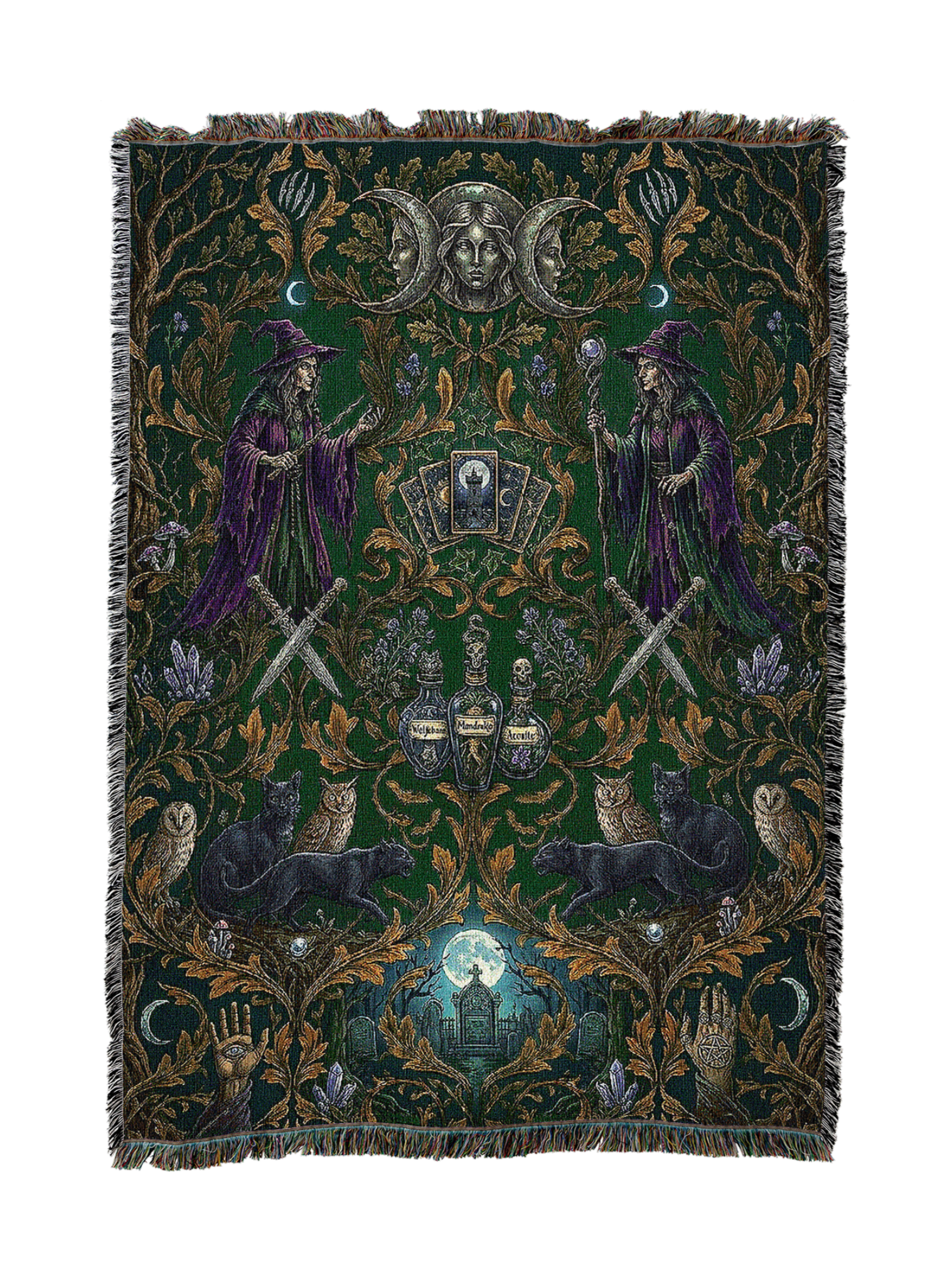Bog Witch Themed Blanket