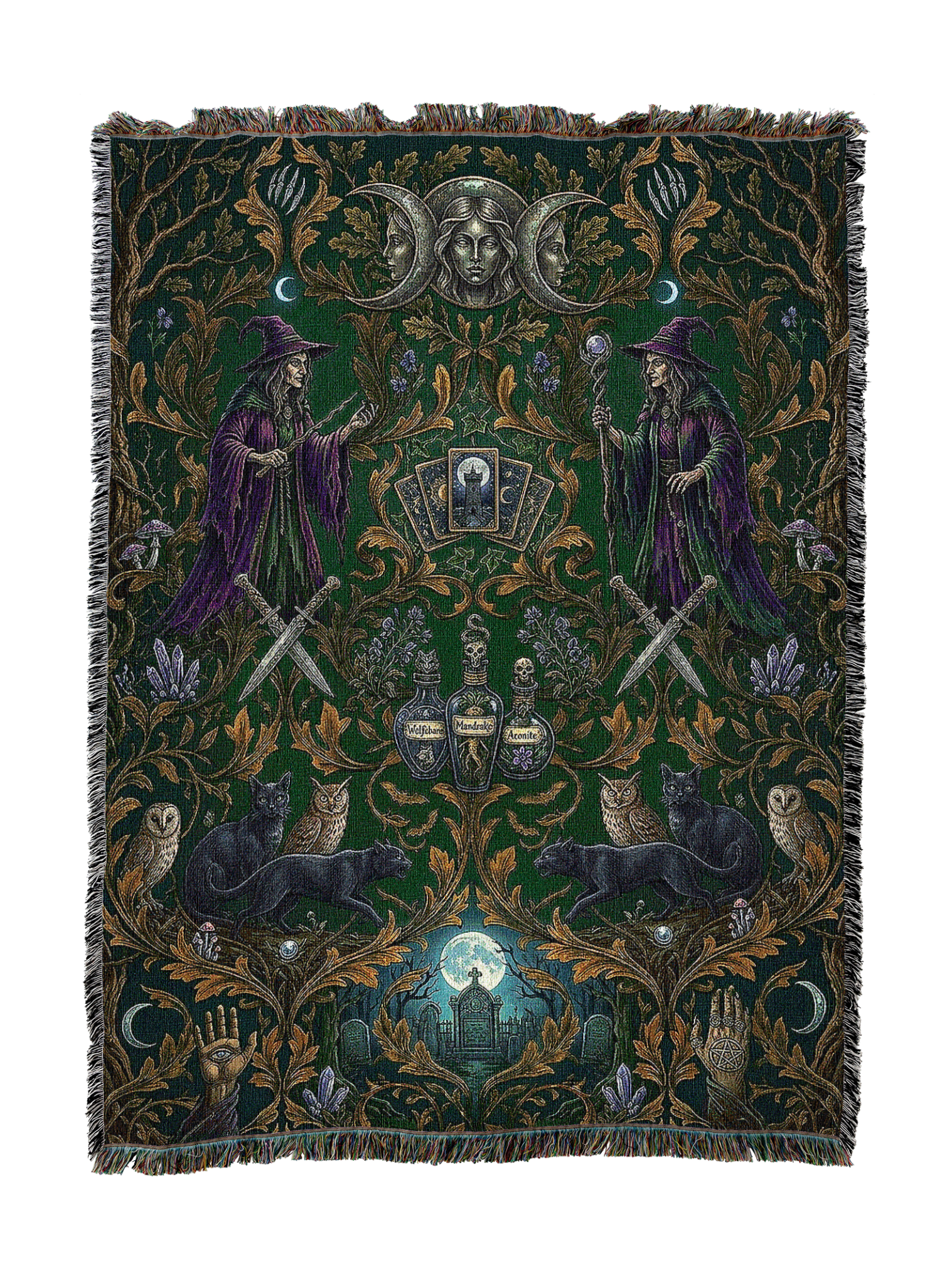 Bog Witch Themed Blanket