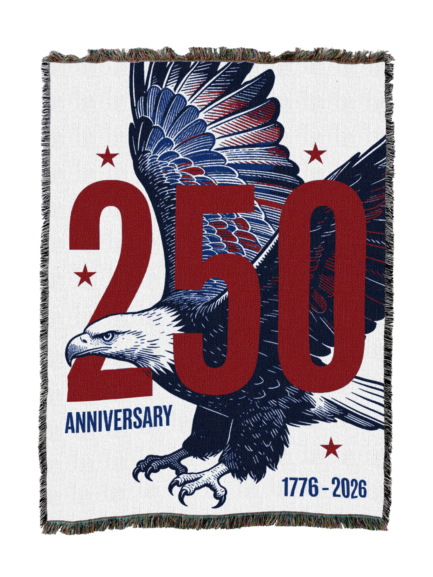 250 Red White Blue Eagle Blanket