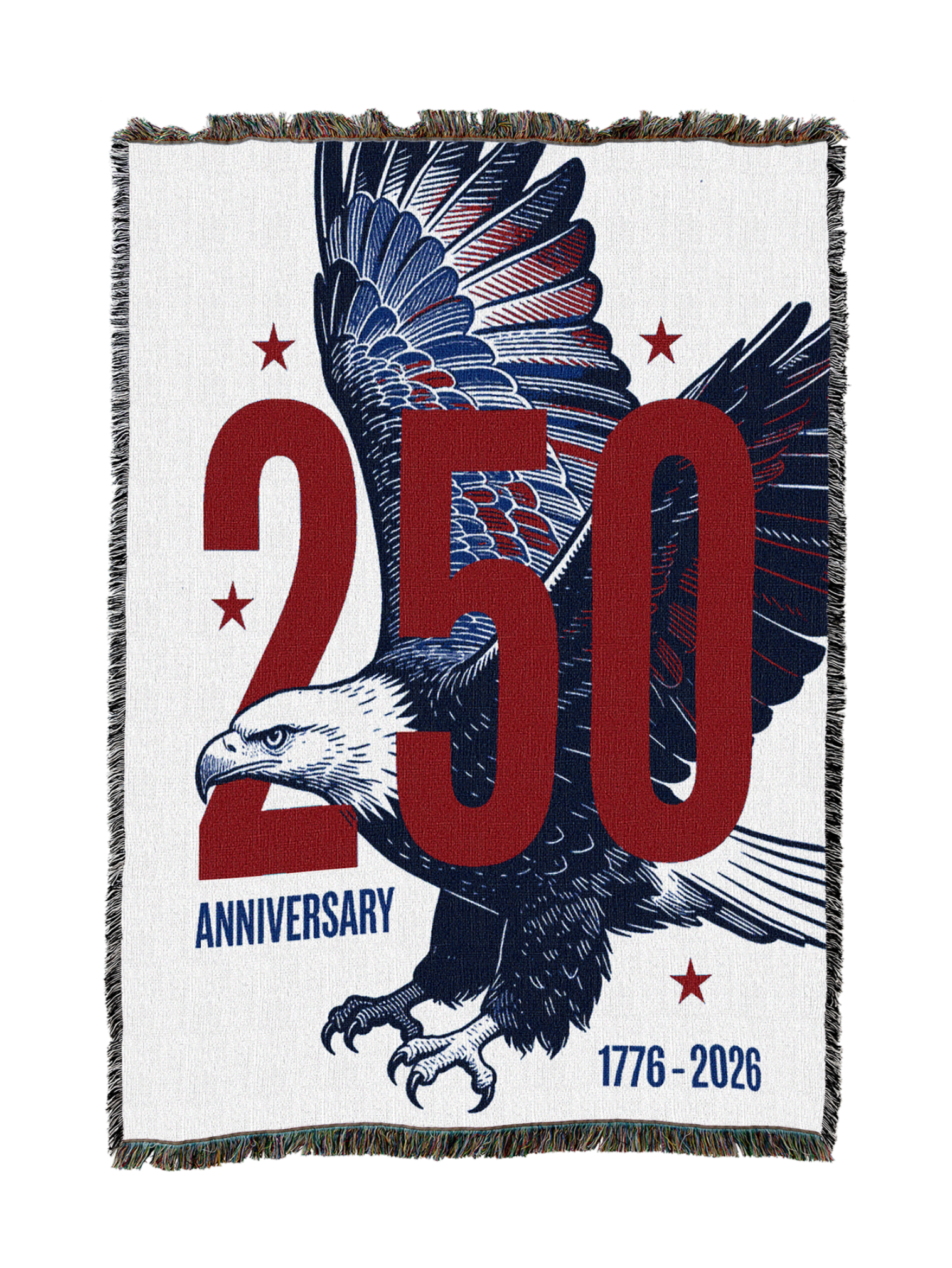 250 Red White Blue Eagle Blanket