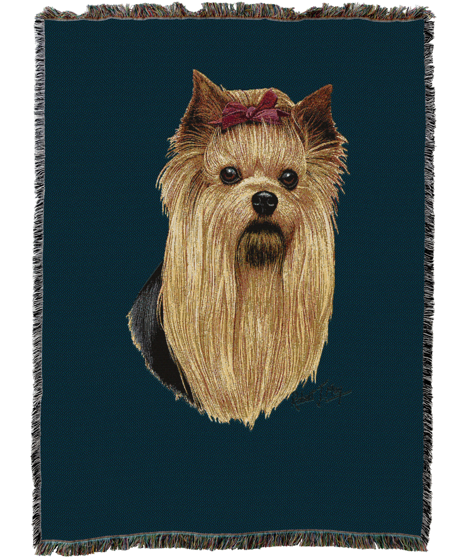 Yorkshire Terrier Blanket Blue