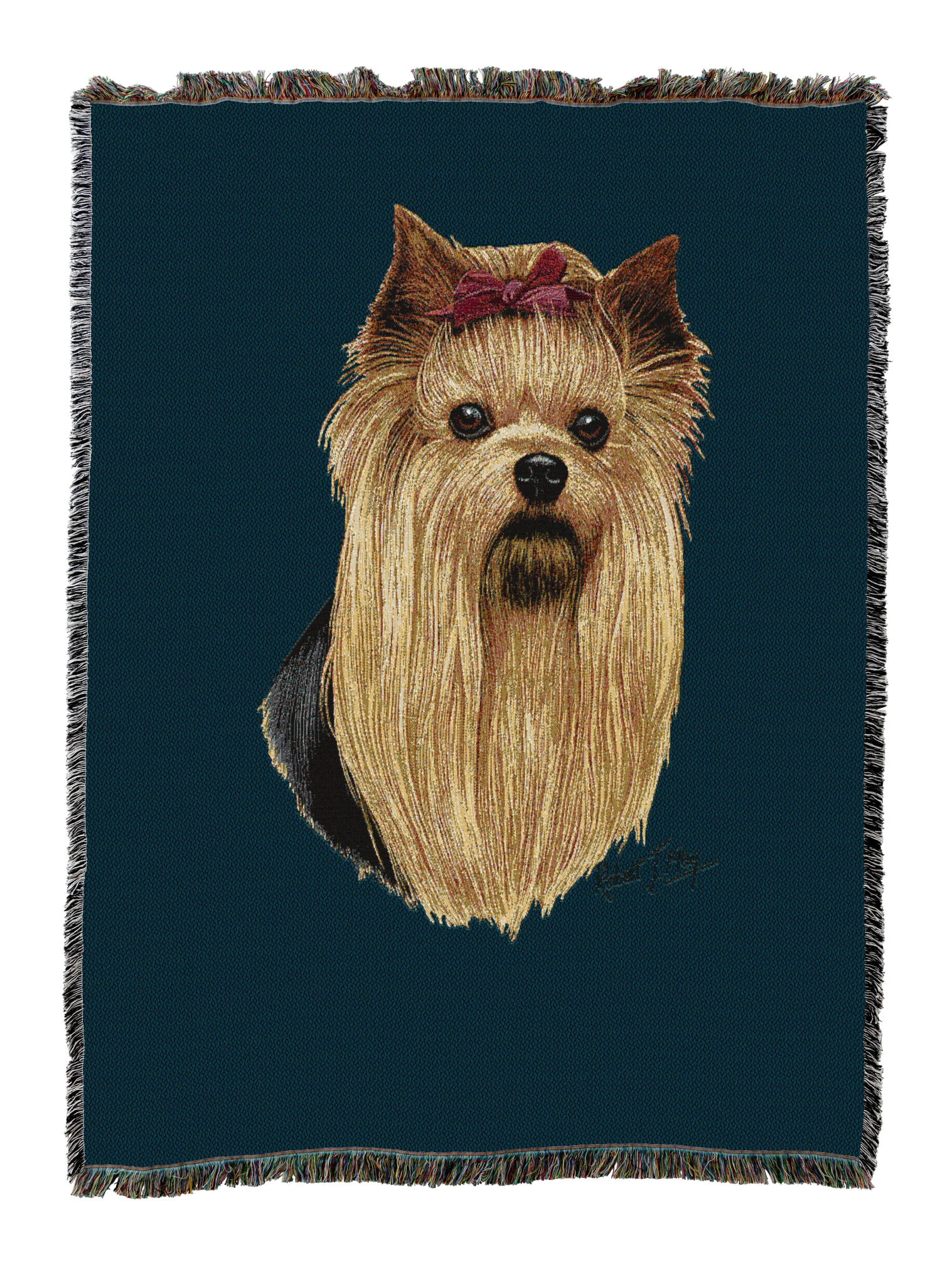 Yorkshire Terrier Blanket Blue