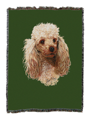 Poodle Cream Blanket Green
