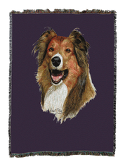 Rough Collie Blanket Purple