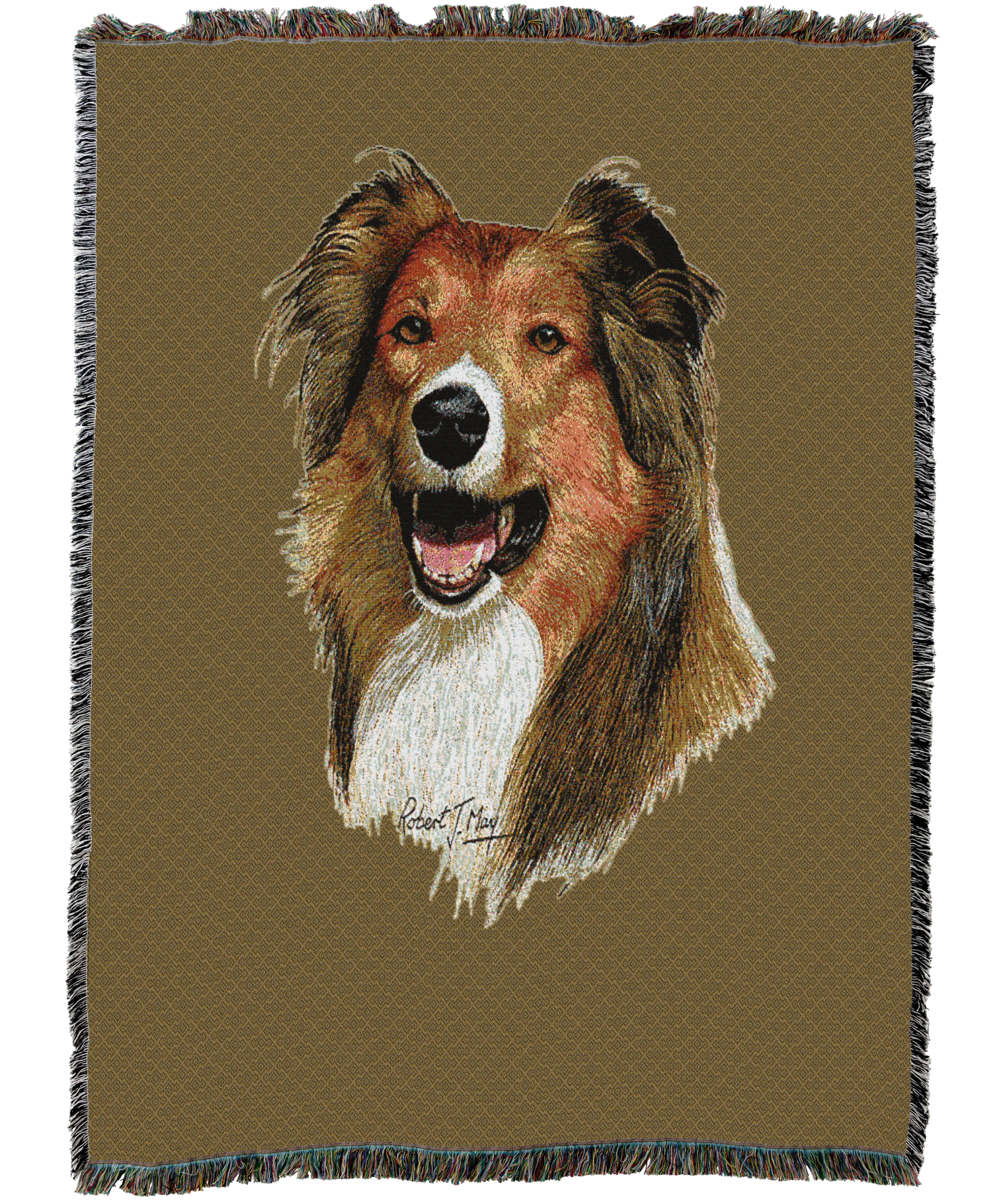 Rough Collie Blanket Sand