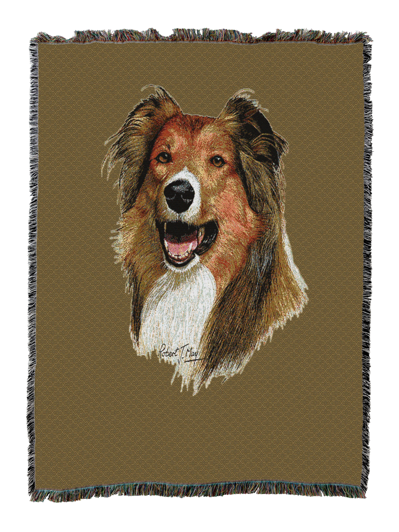 Rough Collie Blanket Sand