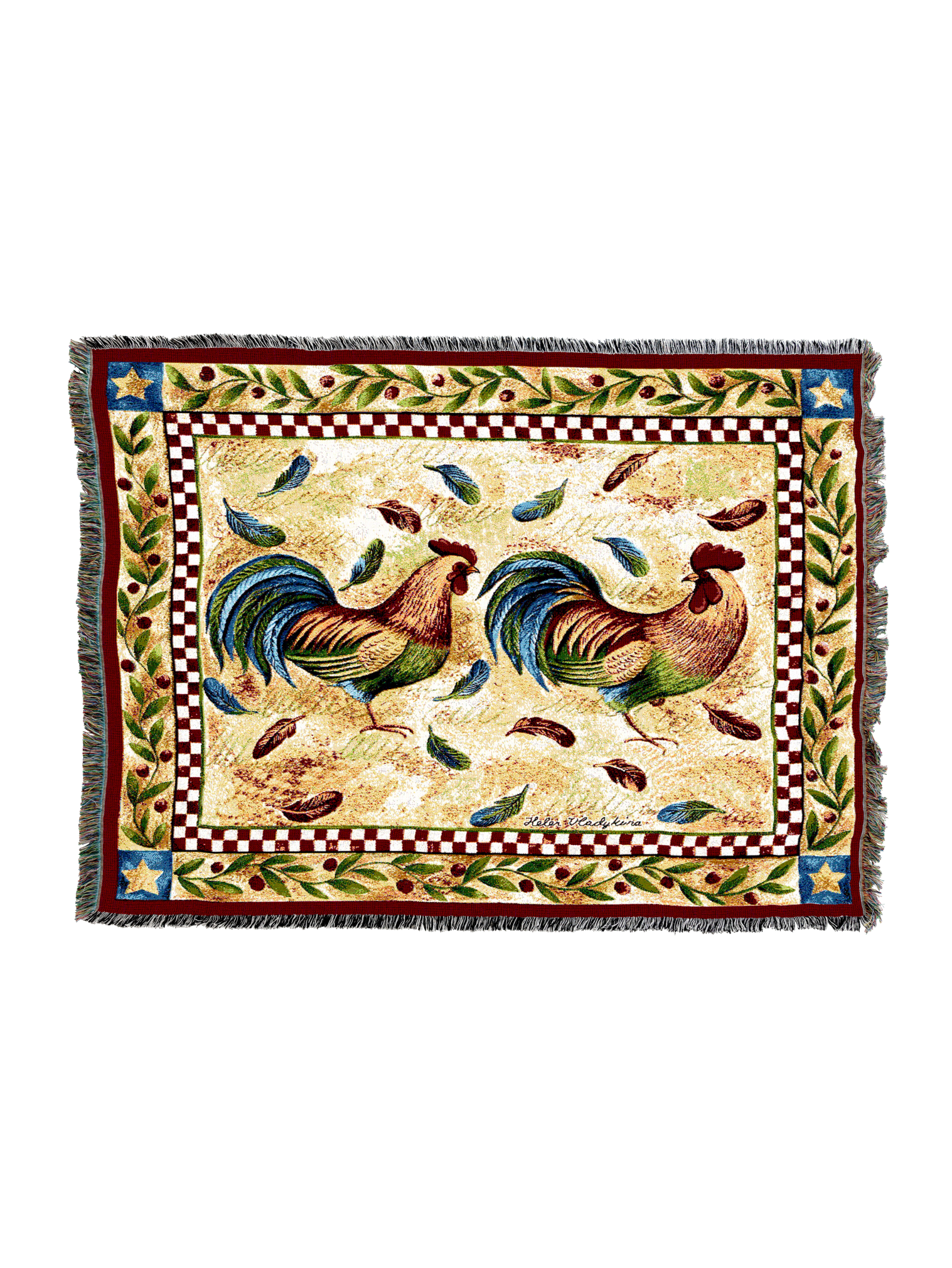 Two Roosters Blanket