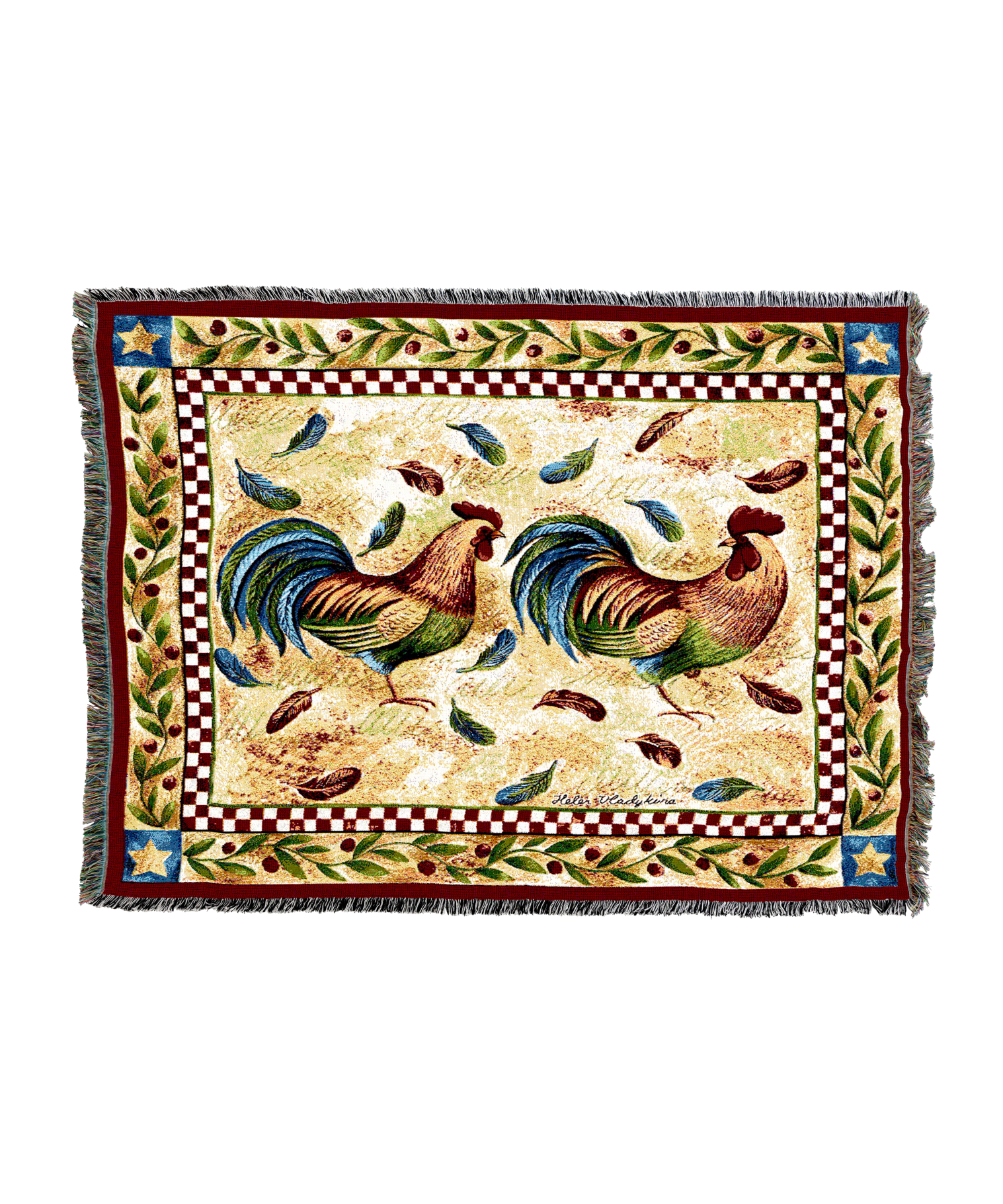 Two Roosters Blanket