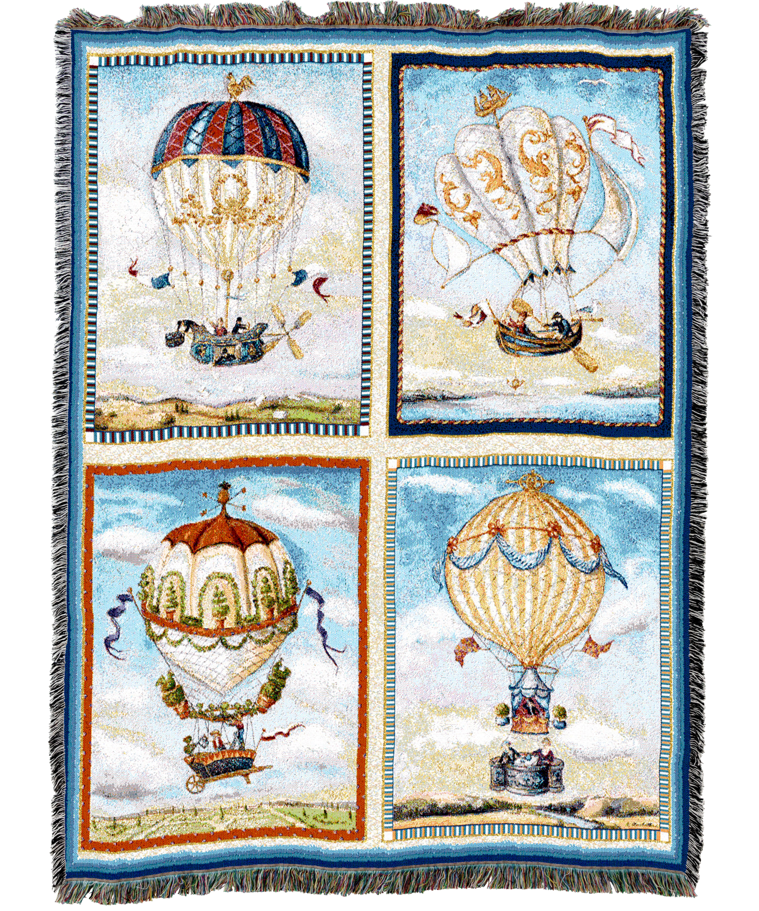 Balloon Collage Blanket Hot Air Balloon