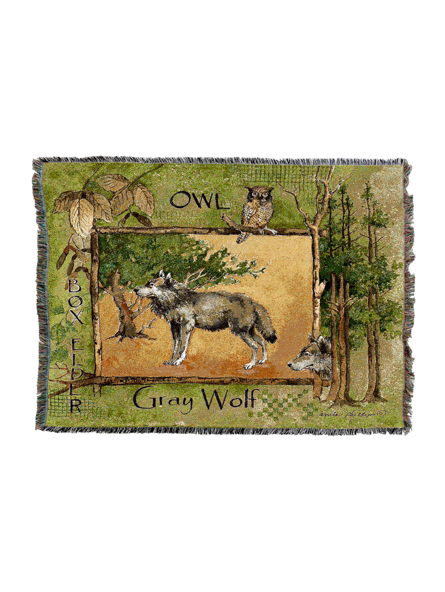 Gray Wolf Lodge Blanket