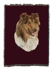 Rough Collie Blanket 2 Red