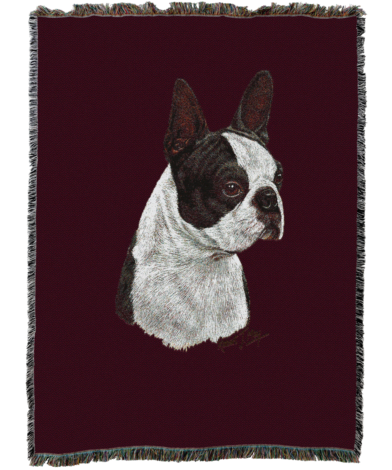 Boston Terrier Black Blanket