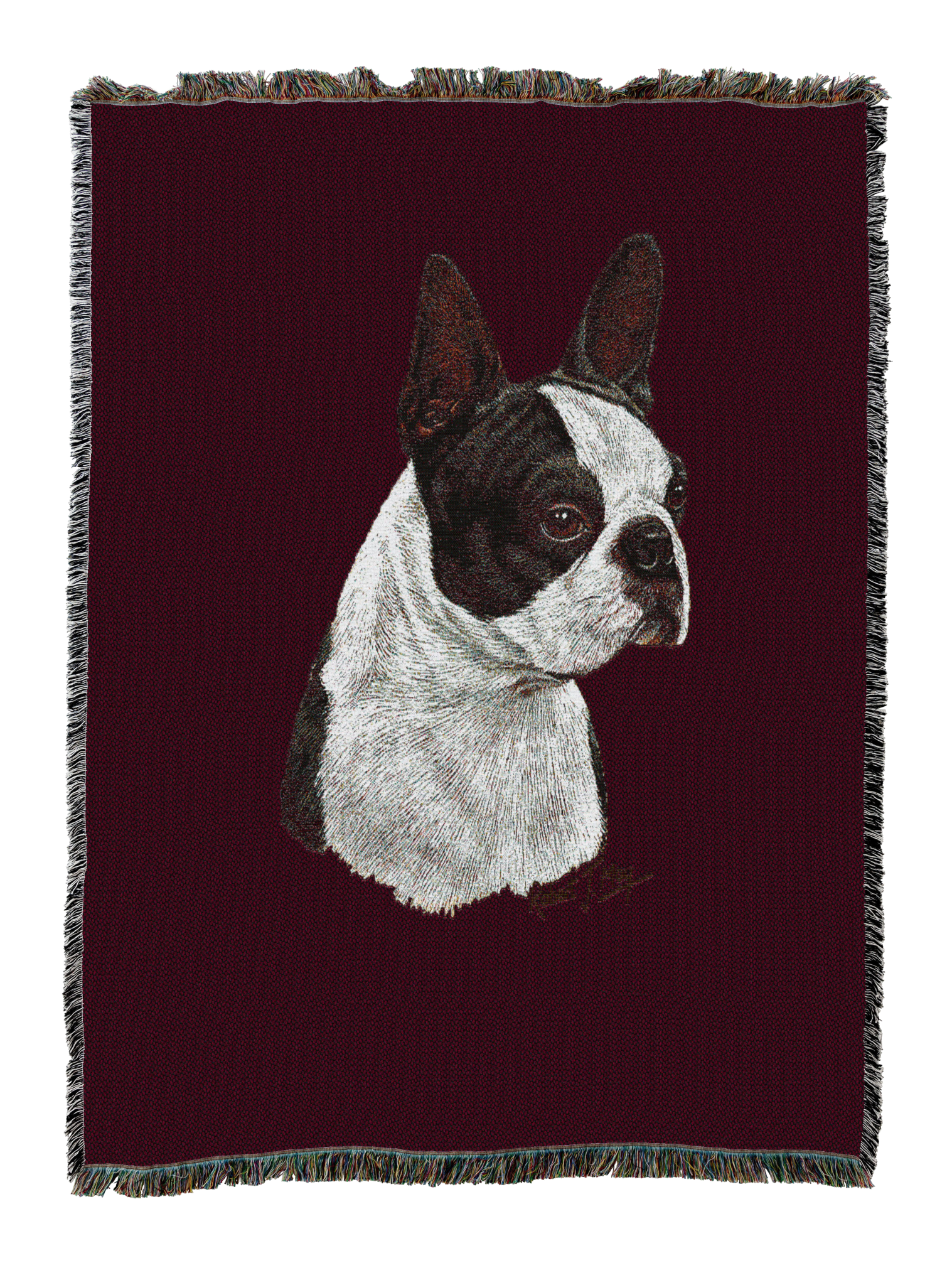 Boston Terrier Black Blanket