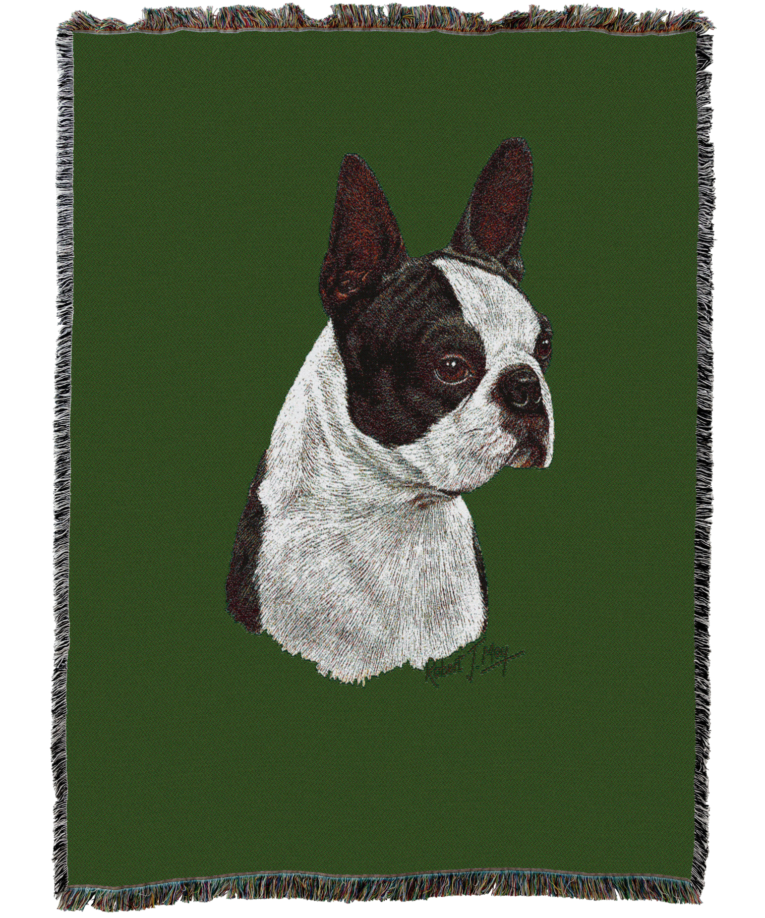 Boston Terrier Black Blanket