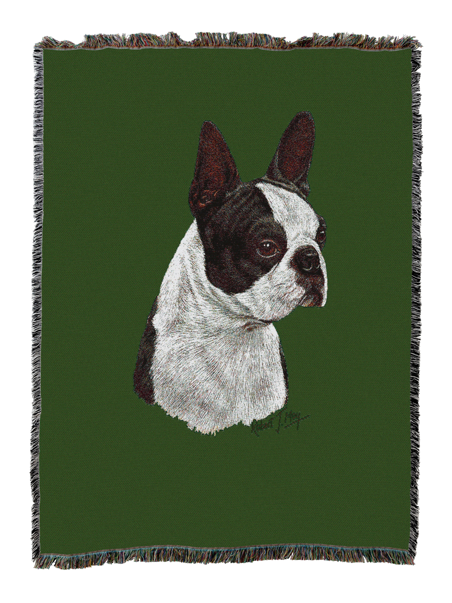 Boston Terrier Black Blanket