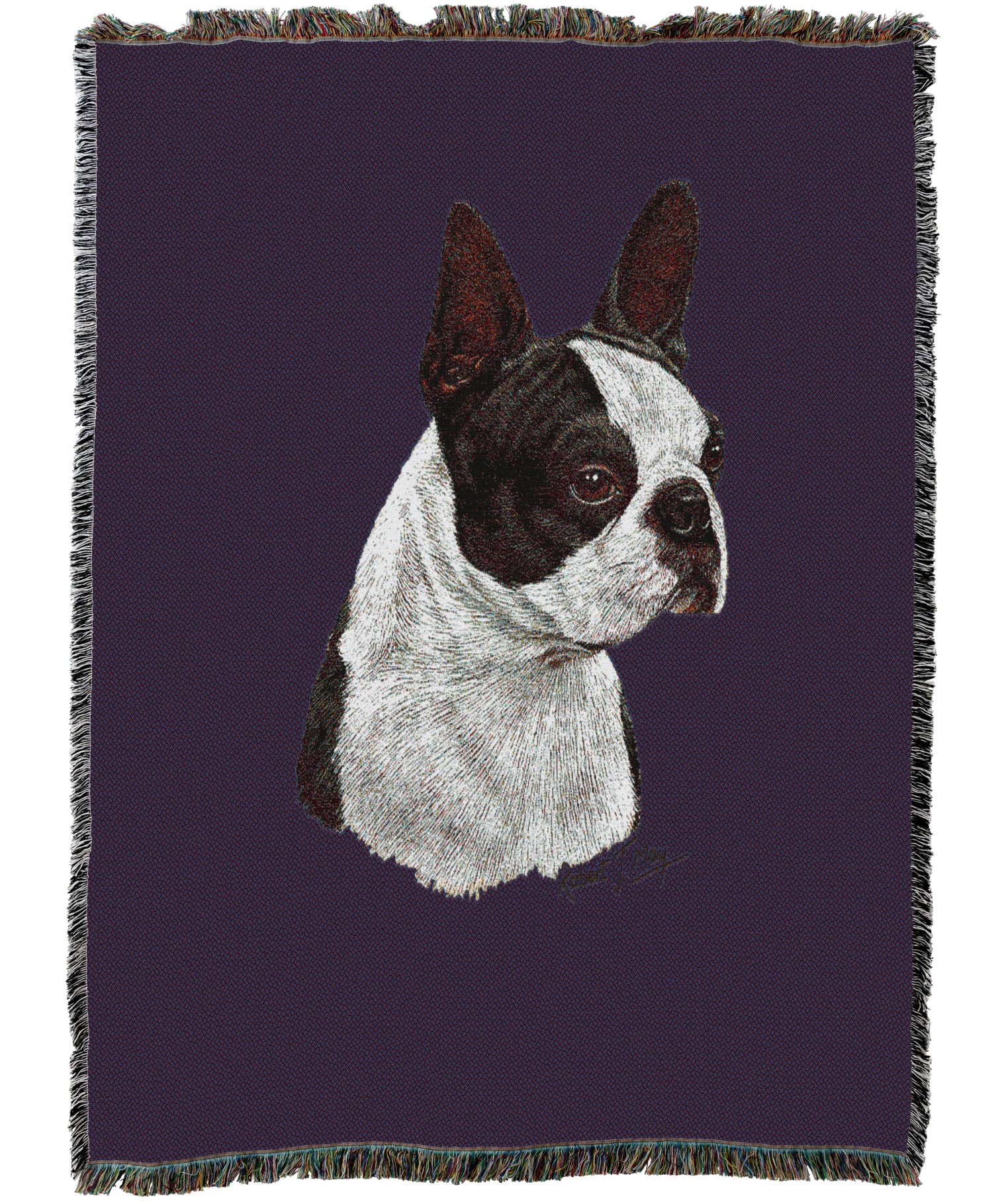 Boston Terrier Black Blanket