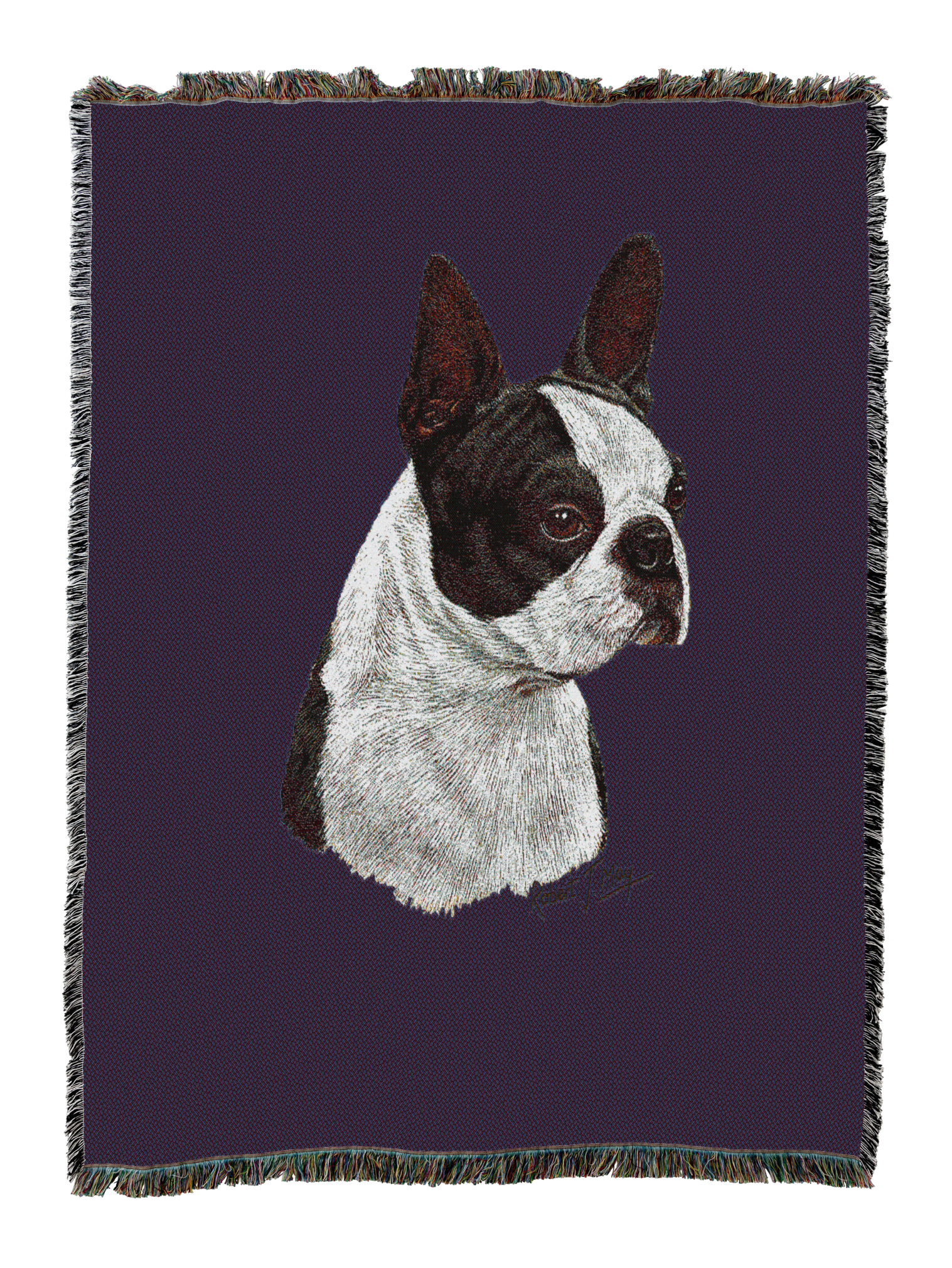 Boston Terrier Black Blanket