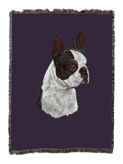 Boston Terrier Black Blanket