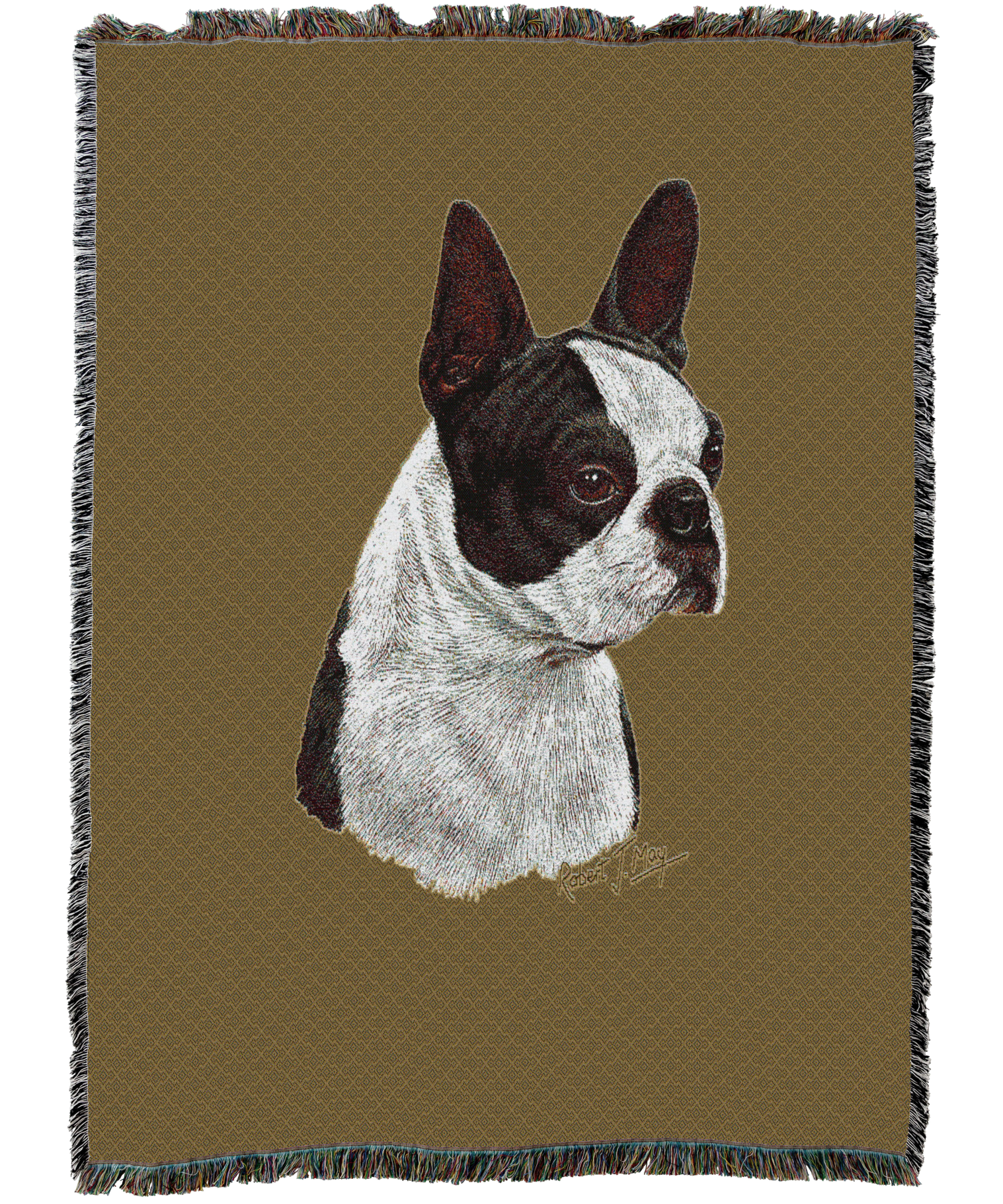 Boston Terrier Black Blanket